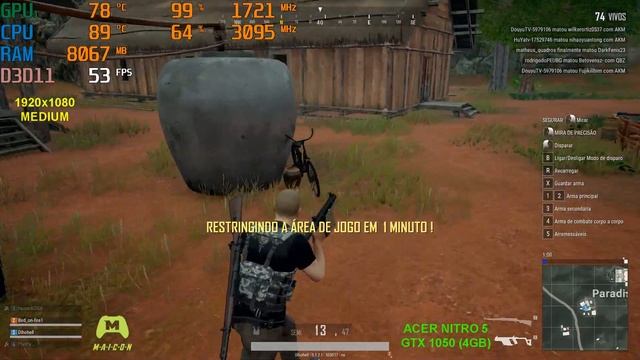PUBG - ACER NITRO 5 i5 GTX 1050 (4GB) смотреть онлайн