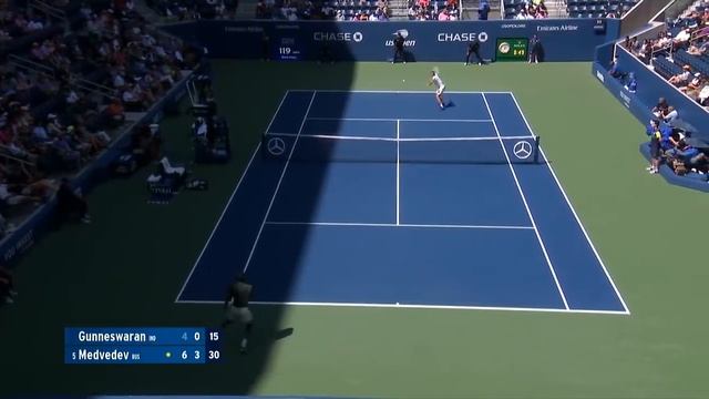 Prajnesh Gunneswaran vs. Daniil Medvedev | US Open 2019 R1 Highlights смотреть онлайн