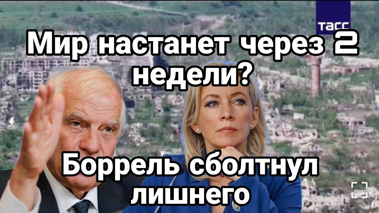 МИР ЗА 2 НЕДЕЛИ? Б0РРЕЛЬ СБ0ЛТНУЛ ЛИШНЕГ0