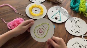 Набор для вышивания для девочек и мальчиков KINDERSMАRT. Учимся вышивать. Мастер класс по вышивке.