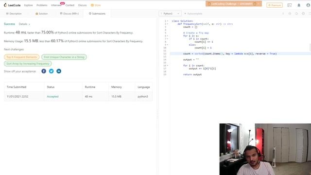 Coding Challenge || Microsoft || Sort Characters By Frequency || C++ and Python смотреть онлайн