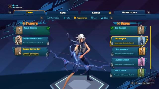 Battleborn - Thorn - Skins and Taunts - PC Ultra 1080p 60FPS смотреть онлайн