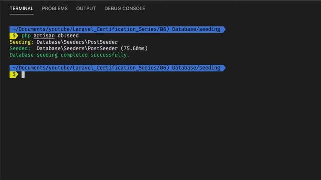 Laravel Certification - Prep Course - Video 09 - Seeding смотреть онлайн