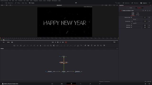 Неоновый мерцающий текст в DaVinci Resolve 18 смотреть онлайн