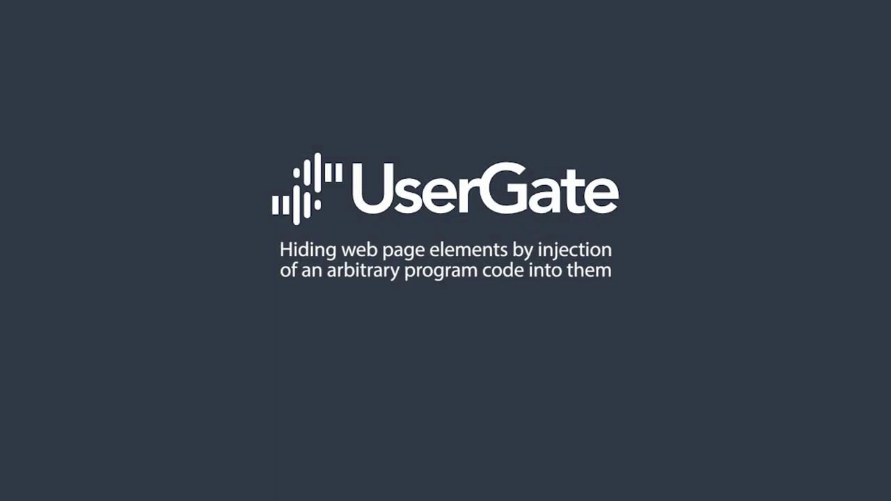 UserGate 5. Hiding web page elements by injection of an arbitrary program code into them смотреть онлайн