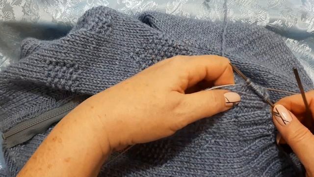 Как вшить замок в вязаное изделие. Подробный МК. смотреть онлайн