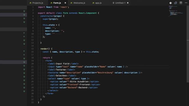 React JS Tutorial #9 - Formulare und Formularelemente, Form, Form Elements смотреть онлайн
