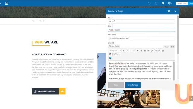 Wicon WordPress Theme How to Edit Page Live with Visual Composer смотреть онлайн