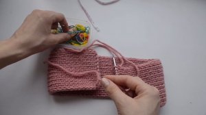 Вязаная повязка на голову спицами