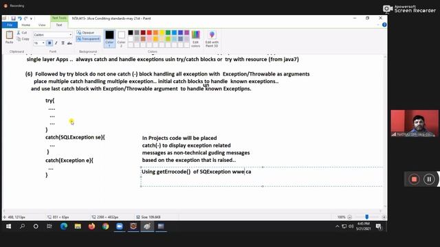 27.NTAJ415-Java Coding standards - May 21st 2021 смотреть онлайн