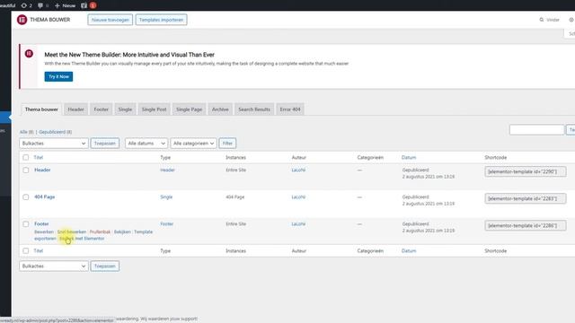 Aanpassen header, footer en bestaande template elementor wordpress смотреть онлайн
