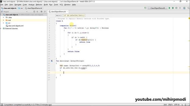 #300 Kotlin Tutorial | Generic methods with Bounded type смотреть онлайн