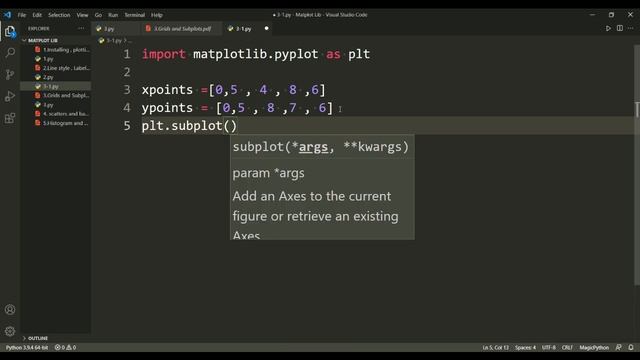Basic Matplotlib in Python in Hindi || Grid Lines and Sub plotting #3 смотреть онлайн