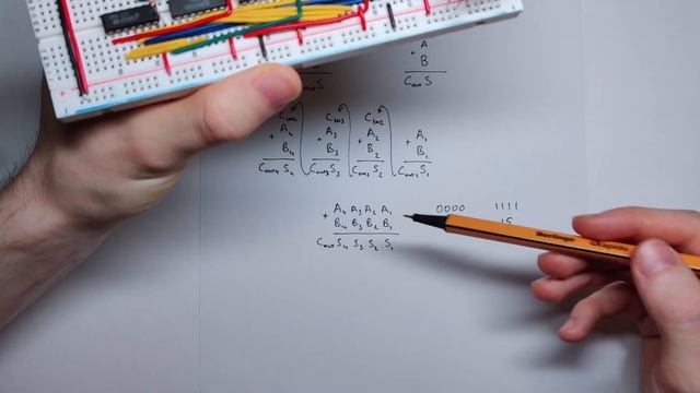 Четырехбитный сумматор смотреть онлайн