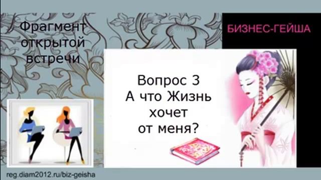 Три золотых вопроса от Бизнес-Гейши: А что Жизнь хочет от меня? смотреть онлайн