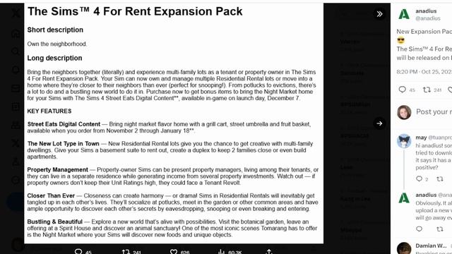 НОВОЕ ДОПОЛНЕНИЕ // SIMS 4 FOR RENT // ПЕРВЫЕ НОВОСТИ смотреть онлайн