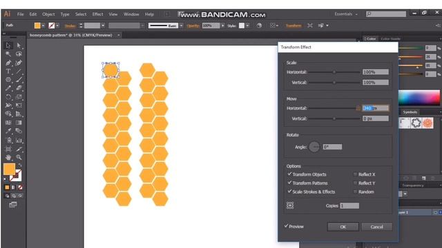How to make honeycomb(hexagon) pattern in Adobe illustrator|Hexagonal grid illustrator |Meraki Savv смотреть онлайн