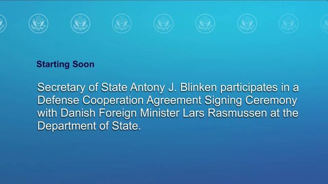 Secretary Blinken participates in a Defense Cooperation Agreement Signing Ceremony - 11:30 AM смотреть онлайн