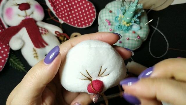 Новогодние игрушки. Зайка своими руками. смотреть онлайн