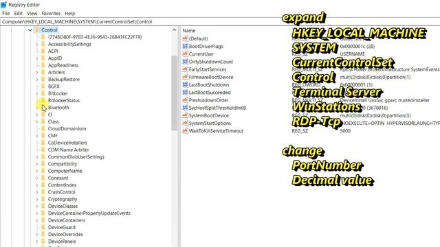 How to change the RDP listening port for Remote Desktop on Windows Server / Windows 10 смотреть онлайн