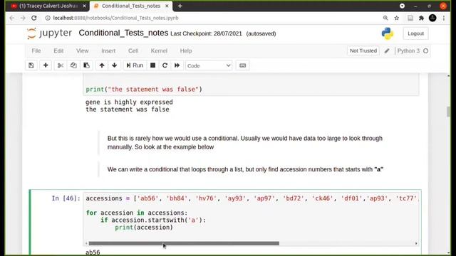 5.2. 'if' statement inside a for loop AND using enumerate смотреть онлайн
