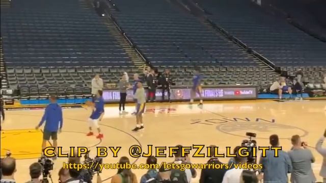 Views from Warriors (1-2) practice at Oracle, day before Game 4 NBA Finals vs Toronto Raptors смотреть онлайн