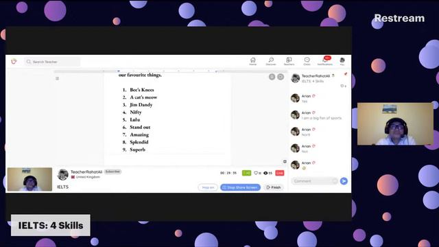 RahatAli's LiveStream from the Hallo App: IELTS: 4 Skills смотреть онлайн