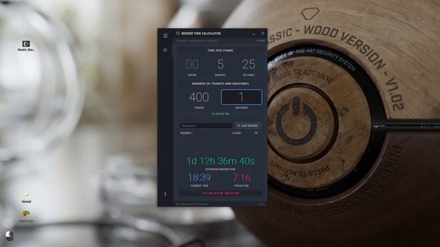 Render Time Calculator - v2.0.0 [Modern GUI/ Python and PySide2] смотреть онлайн