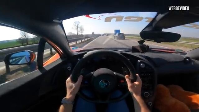 916HP McLaren P1 *INSANELY FAST* AUTOBAHN POV | Faster than a Bugatti Chiron 100-200km/h!!! смотреть онлайн