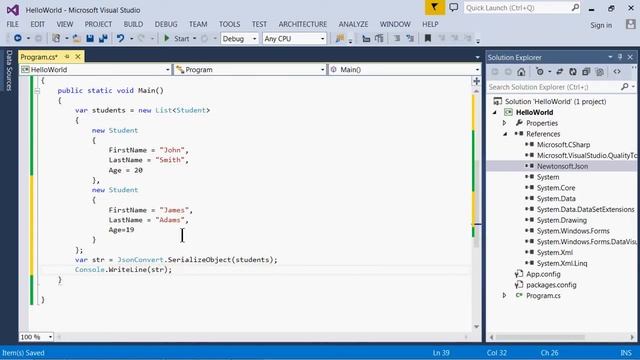BP2-5-1-05 Использование json сериализации от Newtonsoft смотреть онлайн