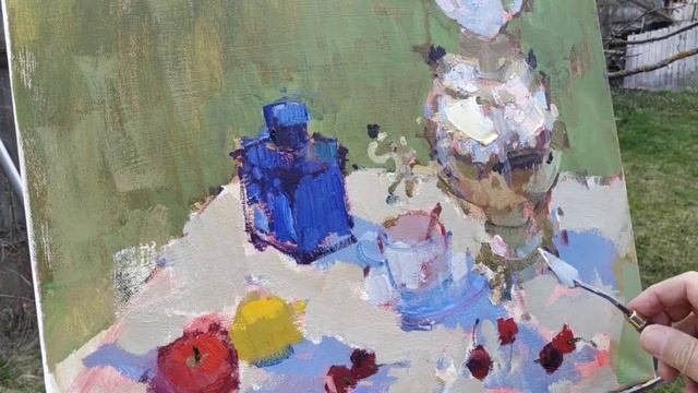Натюрморт. Живопись в процессе. смотреть онлайн