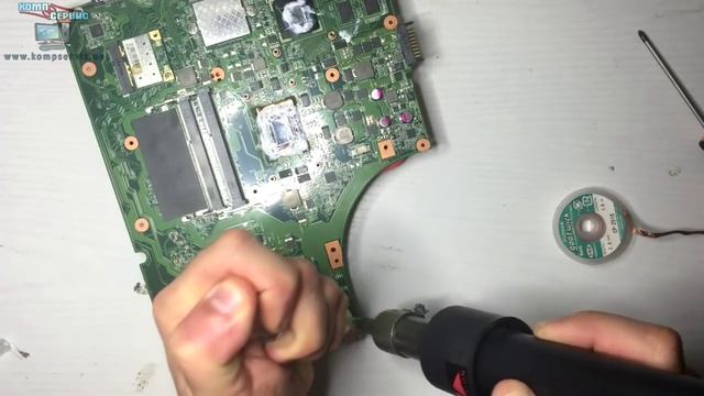 Ремонт ноутбука Asus K53S. Замена разъема питания. смотреть онлайн