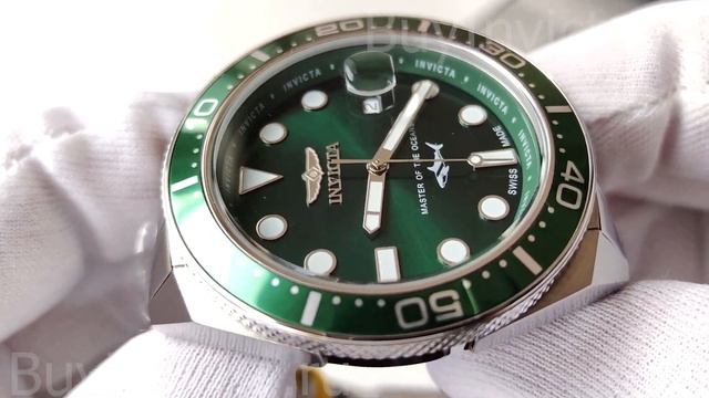 Invicta Pro Diver 39866 "Hulk" Green Dial & Bezel Men's Swiss Made Watch | Мужские Швейцарские Часы смотреть онлайн