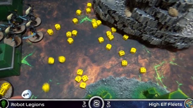 One Page Rules Grimdark Future Battle Report (3000 Pts) - High Elf Fleets Vs. Robot Legions