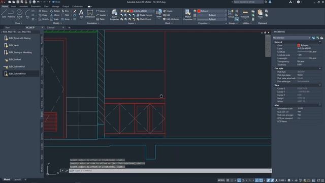 Hinged Door (Cabinet): AutoCAD Dynamic Block (Elevation View) смотреть онлайн