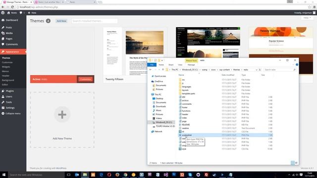 PSD to WordPress Tutortial #13 - Adding a Theme Thumbnail смотреть онлайн