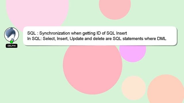 SQL : Synchronization when getting ID of SQL Insert смотреть онлайн