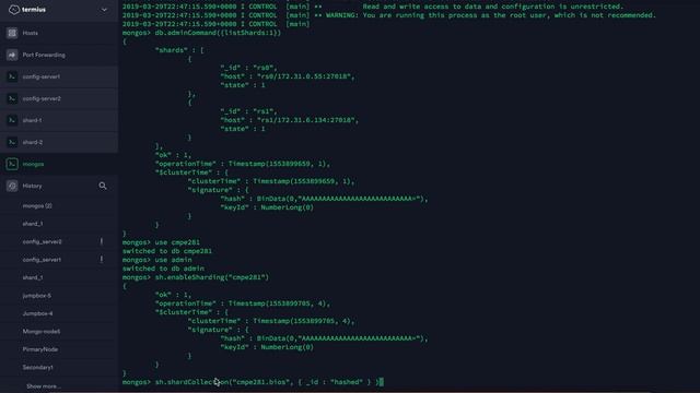 mongodb sharding - Sayali Patil -CMPE281 смотреть онлайн