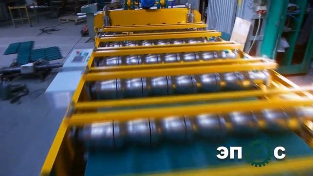 Автоматическая линия по производству металлочерепицы Монтеррей 1200 мм смотреть онлайн