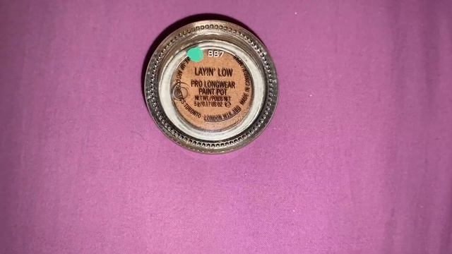 M A C Pro Longwear Paint Pot  Layin' Low Review, Great Eyeshadow Base With Coverage! It's Perfect!