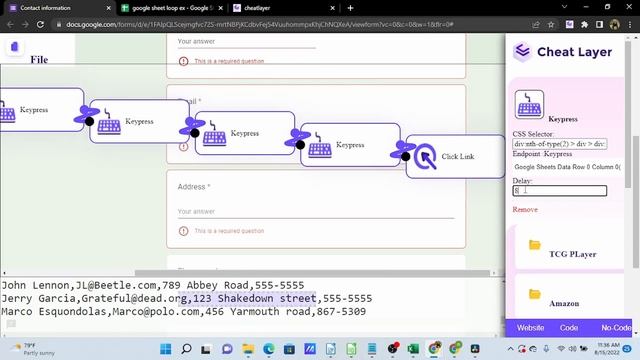 How to loop through input items from a Google sheet смотреть онлайн