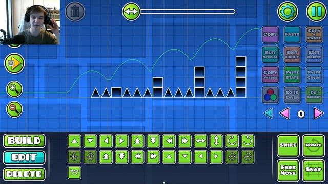 Как построить свой первый уровень в Geometry Dash? смотреть онлайн