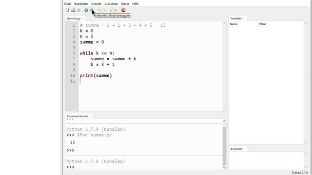 Summe von 0 bis n in Python mit Schleife berechnen смотреть онлайн