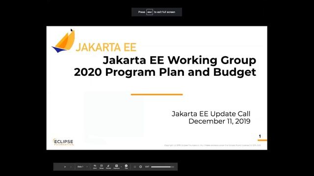 Jakarta EE Community Call | 2019-12-11 смотреть онлайн