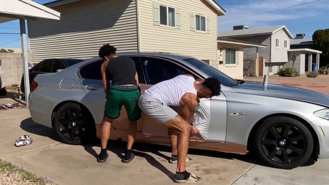 Taking Off Full VINYL Wrap In 3 MINUTES! (Satin Chrome Rose Gold)