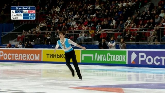 Федор Зонов. Произвольная программа. Юноши. Финал Гран-при России по фигурному катанию 2022/23 смотреть онлайн