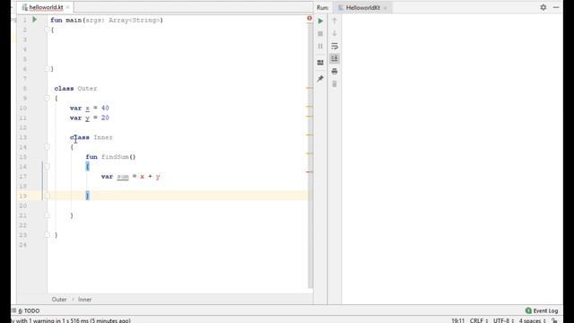 Kotlin Tutorial - 23 - Using Inner classes in Kotlin смотреть онлайн