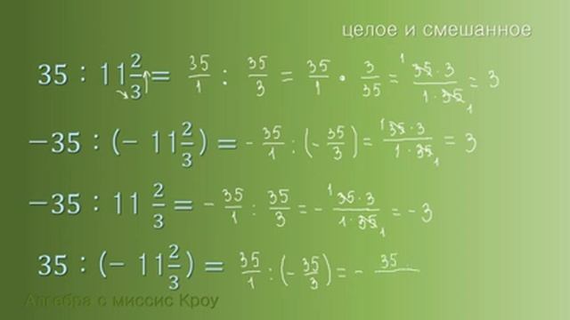 ДЕЛЕНИЕ рациональных чисел. Часть 6. Целое число и смешанное число смотреть онлайн