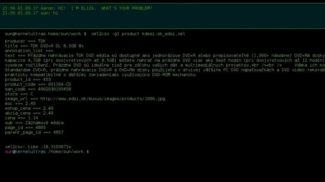 Aaron - xml2csv смотреть онлайн