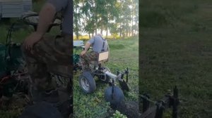 окучивание картофеля мотоблоком с адаптером